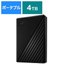 Western Digital WDBPKJ0040BBK-JESN [ポータブル型 /4TB] USB 3.1 Gen 1(USB 3.0)/2.0対応 ポータブルHDD WD My Passport ブラック WDBPKJ0040BBKJESN [振込不可] [代引不可]