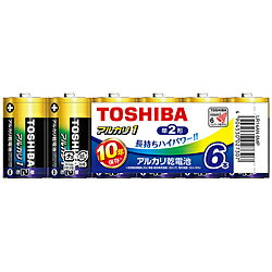 TOSHIBA(東芝) 【単二形】6本 アルカリ乾電池「アルカリ1」 LR14AN 6MP LR14AN6MP