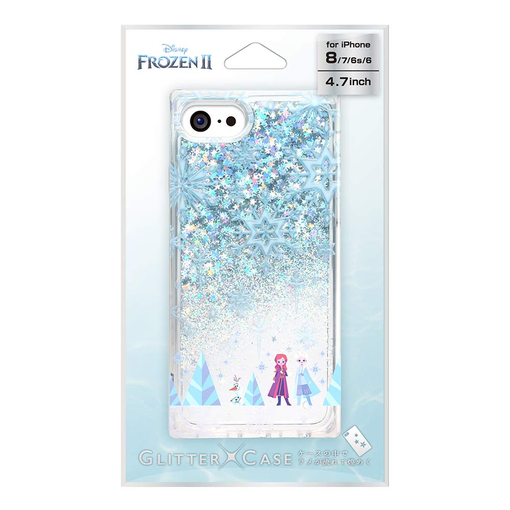ディズニー iPhone SE 第2世代 2020 8 7 6s 6 グリッターケース 「アナと雪の女王2」 ブルー