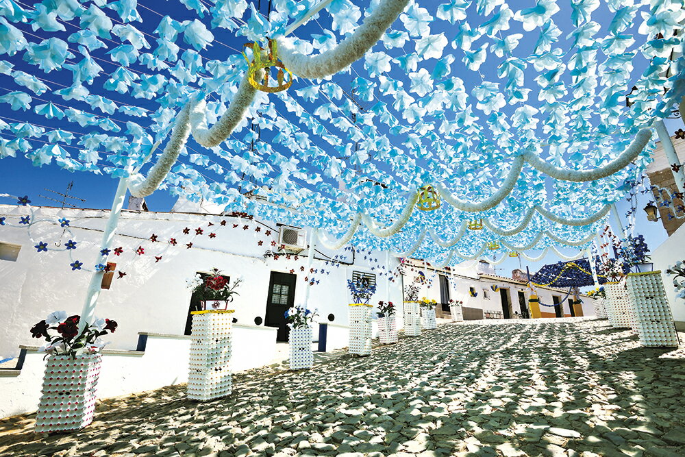 空に舞う水色の花 ポルトガル ジグソーパズル 外国の風景 1000ピース 50×75cm 10-1341 10-1341 やのまん
