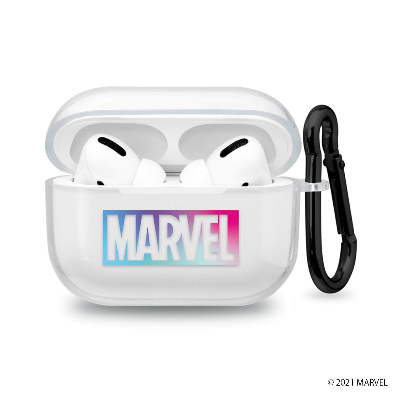 MARVEL マーベル AirPods Pro充電ケースカバー 抗菌ソフトケース ロゴ PG-DAPPTP04MVL PGA PG-DAPPTP04MVL PGA