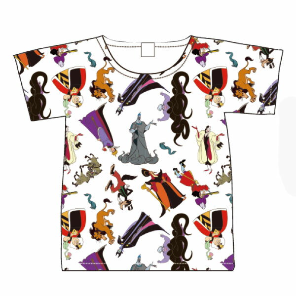 ディズニー パターン Tシャツ M ディズニーヴィランズ アースラ マレフィセント ハデス スカー 女王（魔女） ハートの女王 ジャファー AWDS7171 スモール・プラネットのサムネイル