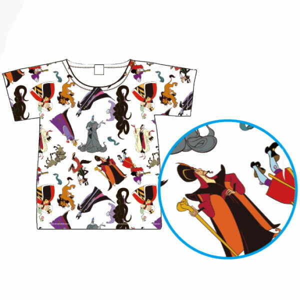 ディズニー パターン Tシャツ 110 ディズニーヴィランズ アースラ マレフィセント ハデス スカー 女王（魔女） ハートの女王 ジャファー AWDS7173 スモール・プラネットのサムネイル