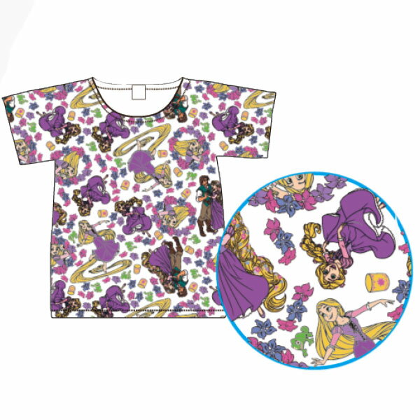 Rakuten - ディズニー パターン Tシャツ 110 ラプンツェル 塔の上のラプンツェル AWDS7191 スモール・プラネット