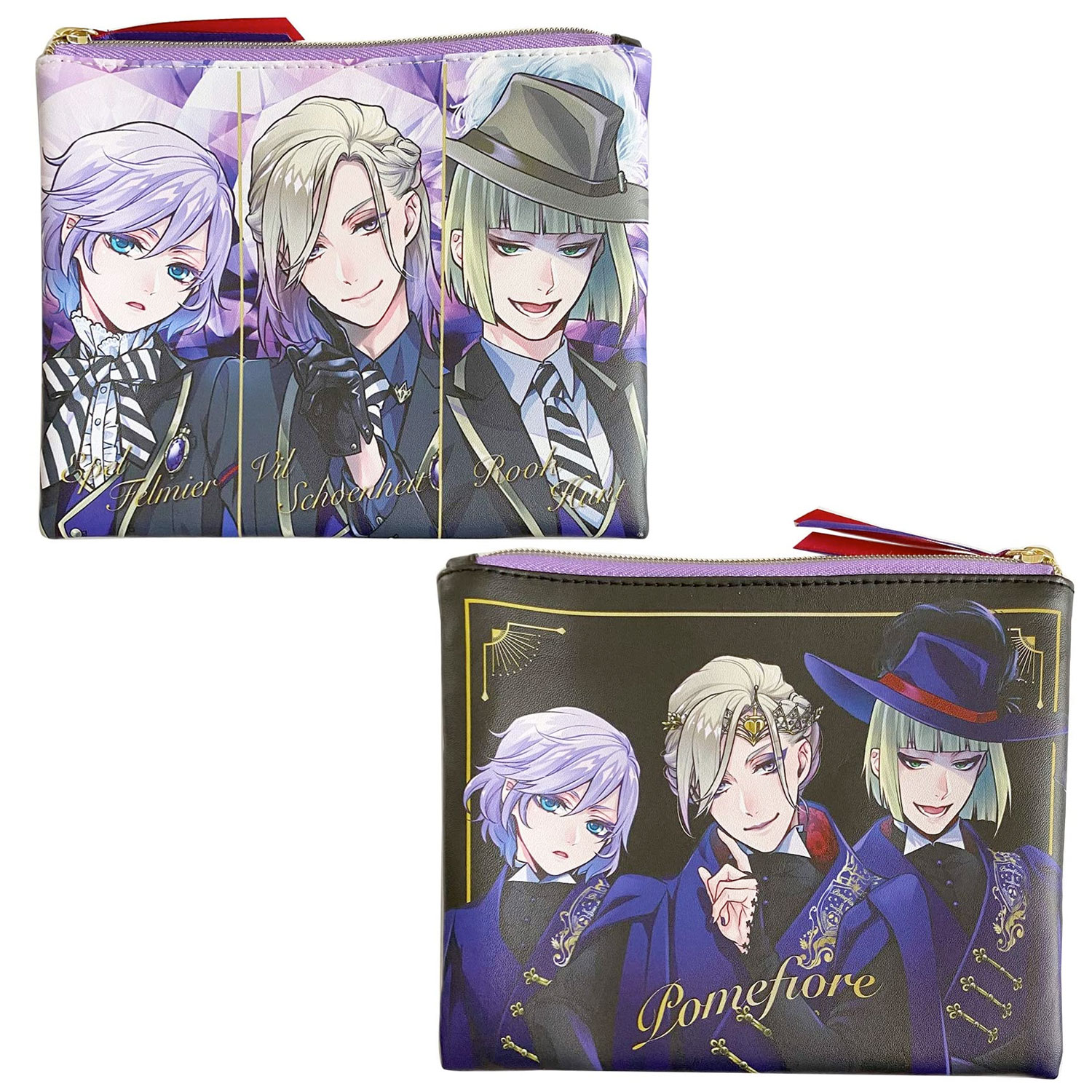 フラットポーチ ディズニー ツイステッドワンダーランド ポムフィオーレ寮 ヴィル・シェーンハイト エペル・フェルミエ ルーク・ハント APDS5530 スモール・プラネット