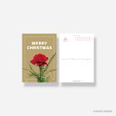 日比谷花壇 クリスマスカード typography-04 A Rose ポストカード グリーティングカード N7743 ダイゴー