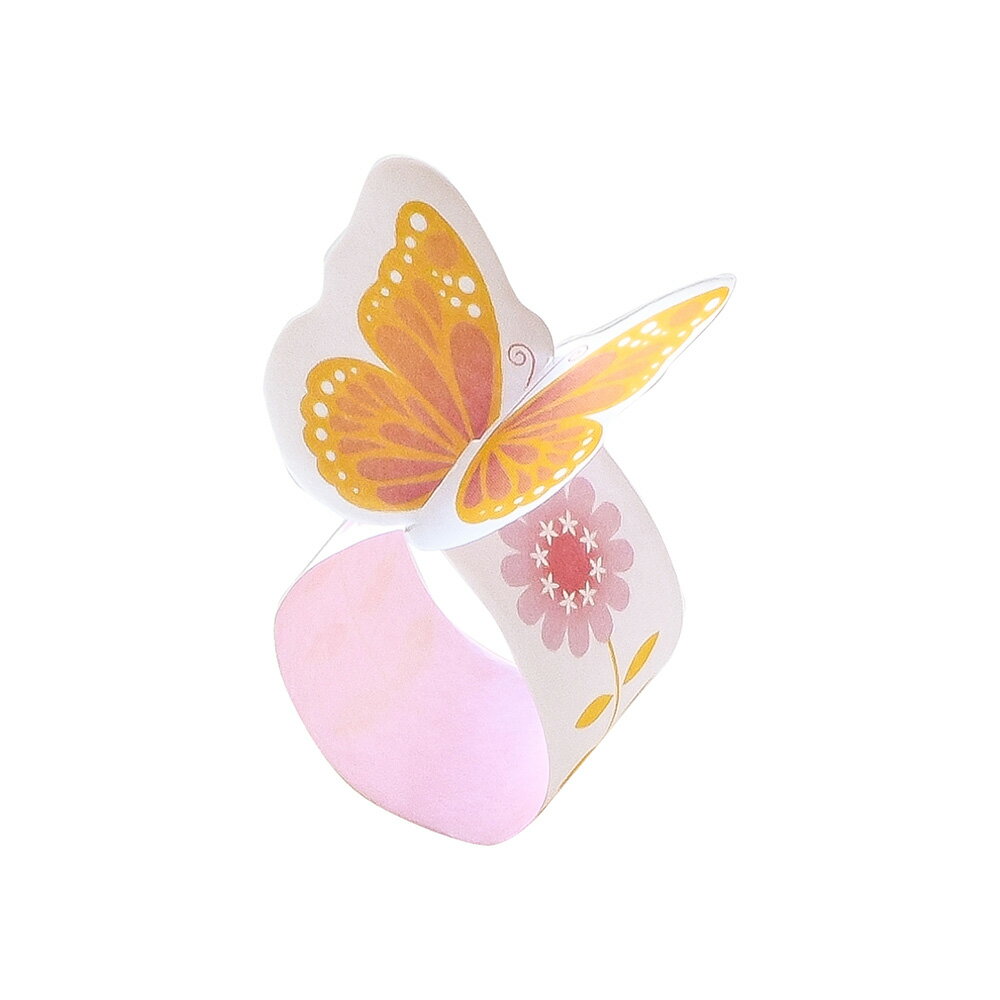 リング付箋 蝶 オレンジ S2286 ダイゴー