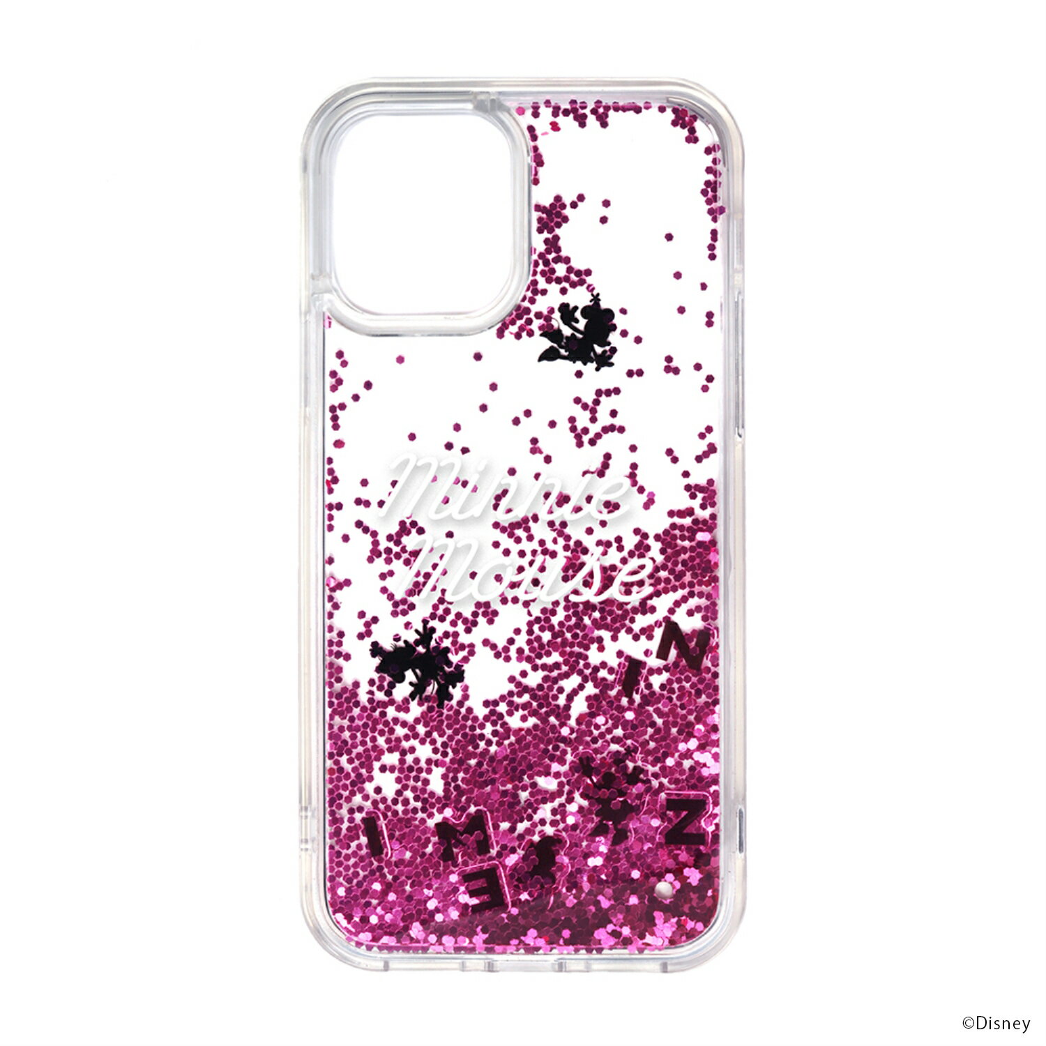 ディズニー スマートフォンケース グリッター ミニーマウス ミッキー&フレンズ iPhone 12 mini ケースタイプ PG-DLQ20F02MNE PGA PG-DLQ20F02MNE PGA