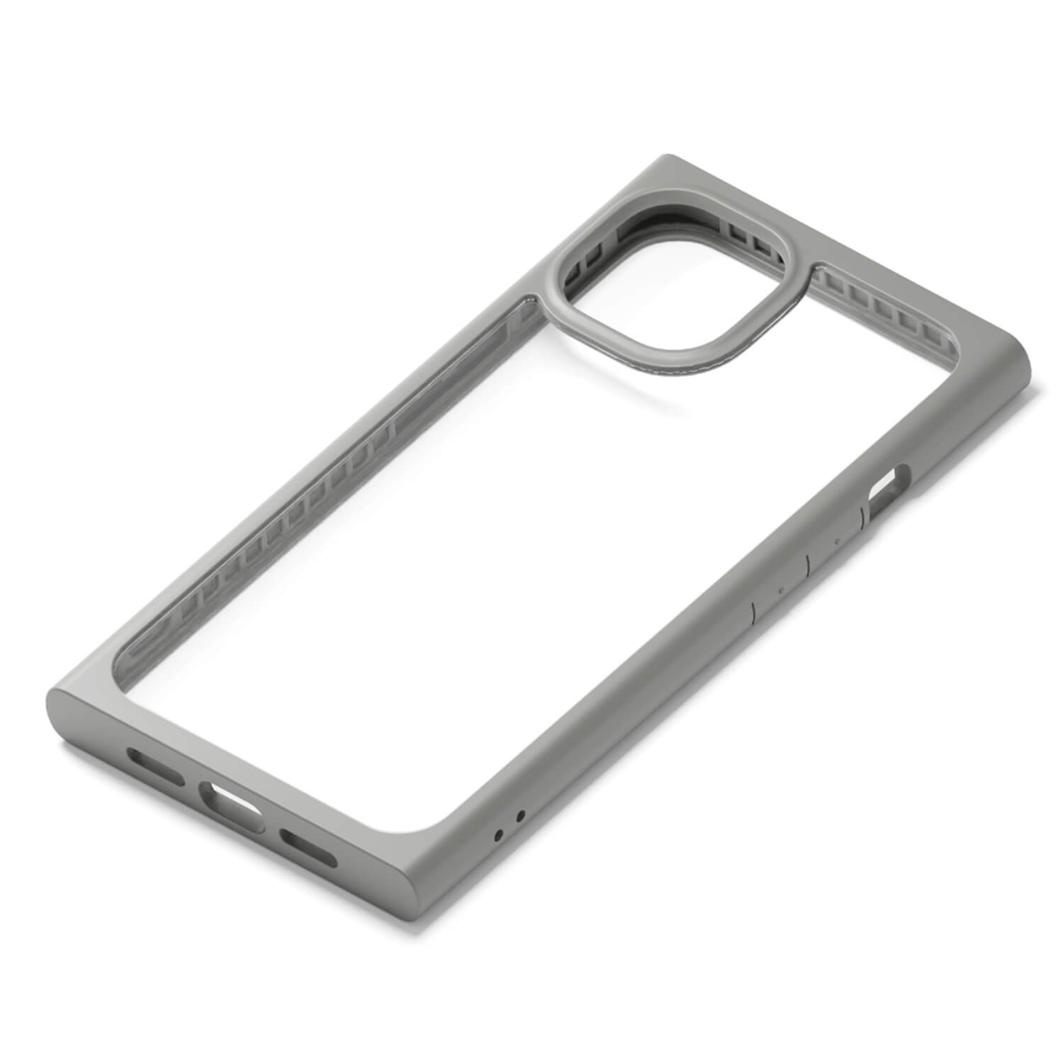 乐天商城 - iPhone 13用 スマートフォンケース ガラスタフ スクエアタイプ グレー iPhone 13 ケースタイプ PG-21KGT06GY PGA PG-21KGT06GY PGA