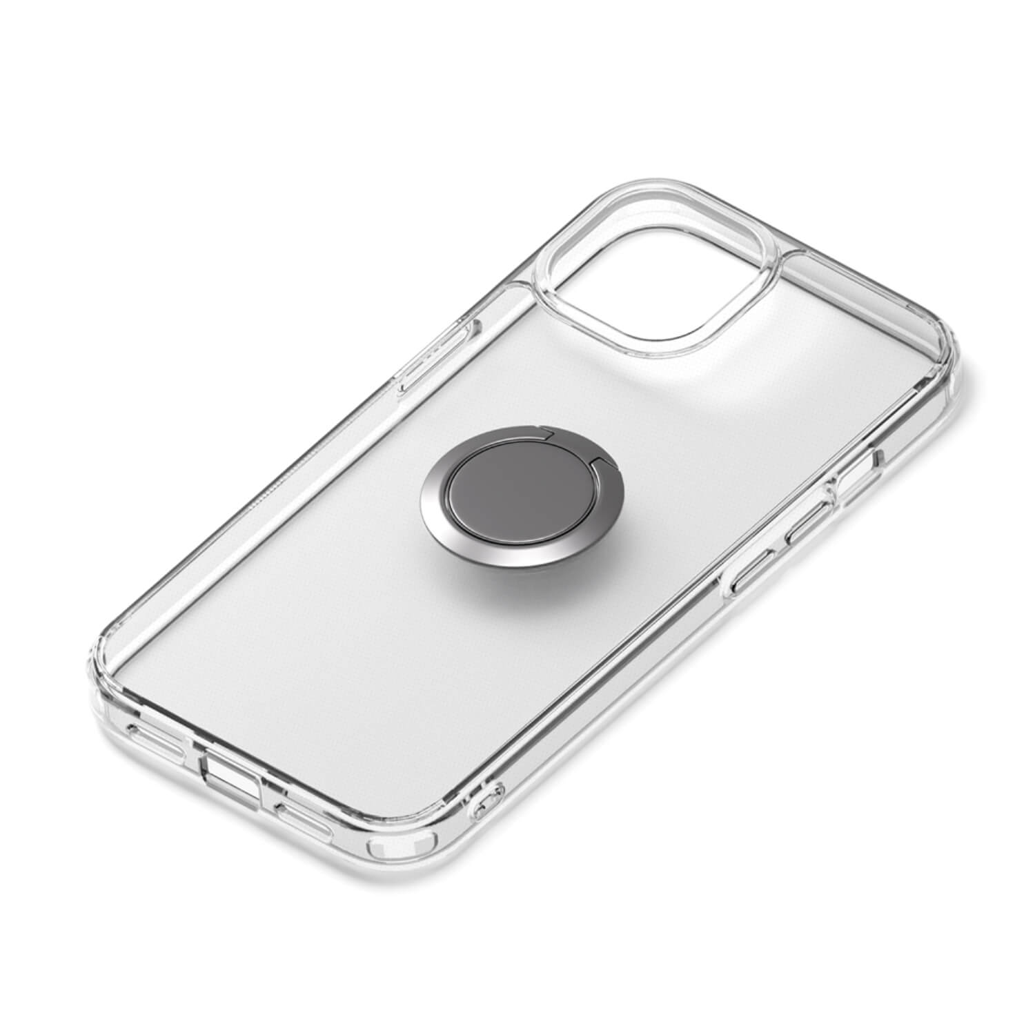 乐天商城 - iPhone 13用 リング付 抗菌ハイブリッド スマートフォンケース シルバー iPhone 13 ケースタイプ PG-21KPT07SV PGA PG-21KPT07SV PGA