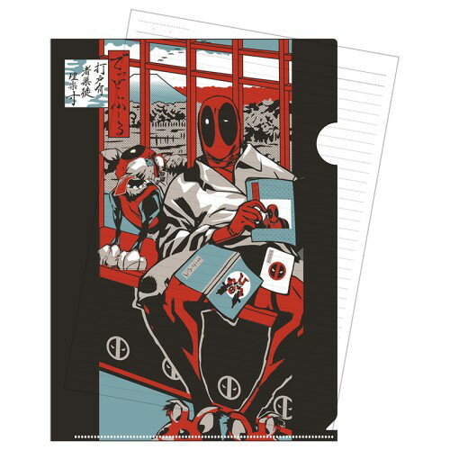 乐天商城 - MARVEL クリアファイル ?デッドプール 格子に富士 15823 エンスカイ