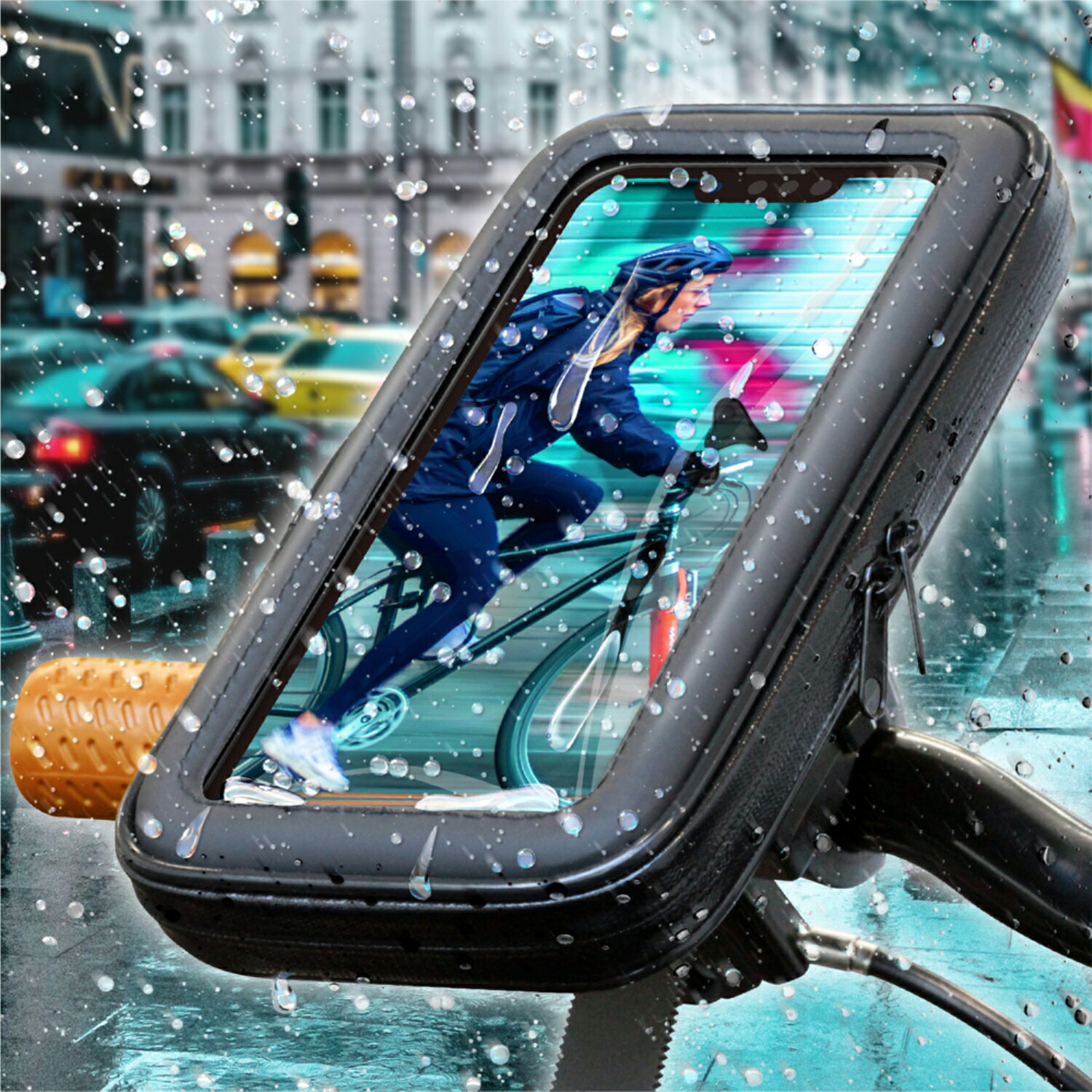 自転車用 スマートフォンホルダー [ポーチタイプ/Mサイズ] PG-BYHLD03POM PGA PG-BYHLD03POM PGA