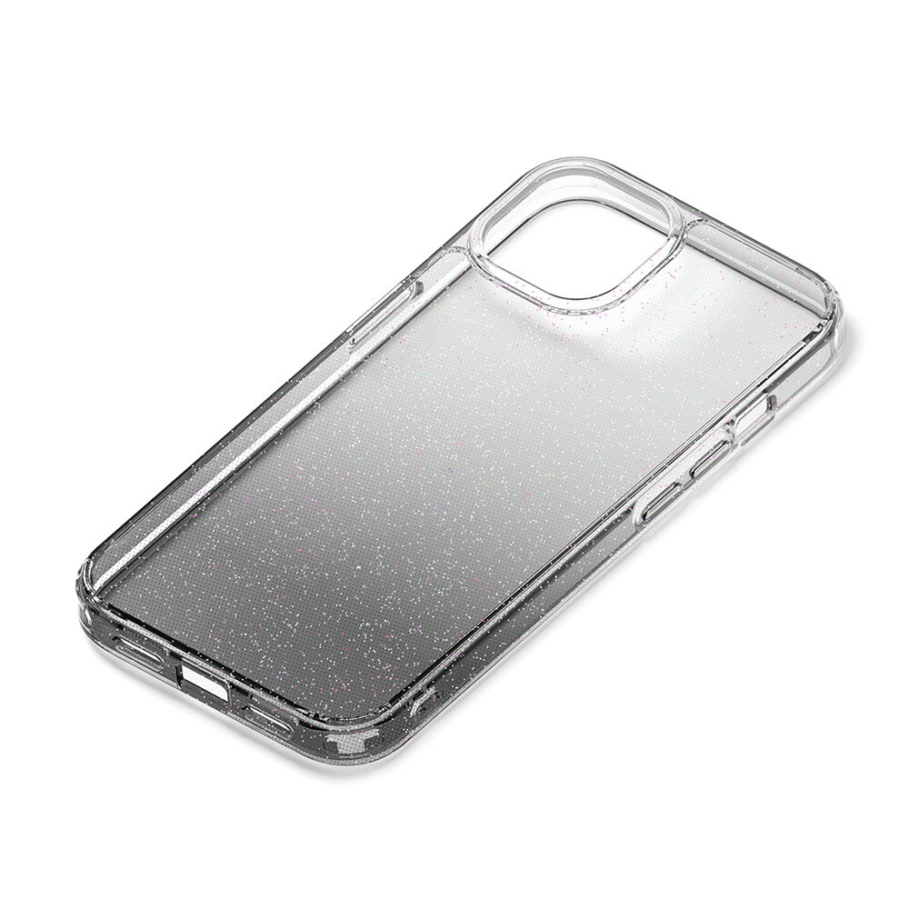 乐天商城 - iPhone15 スマホケース グラデーションハイブリッドケース ラメ・ブラック PG-23APT12BK PGA