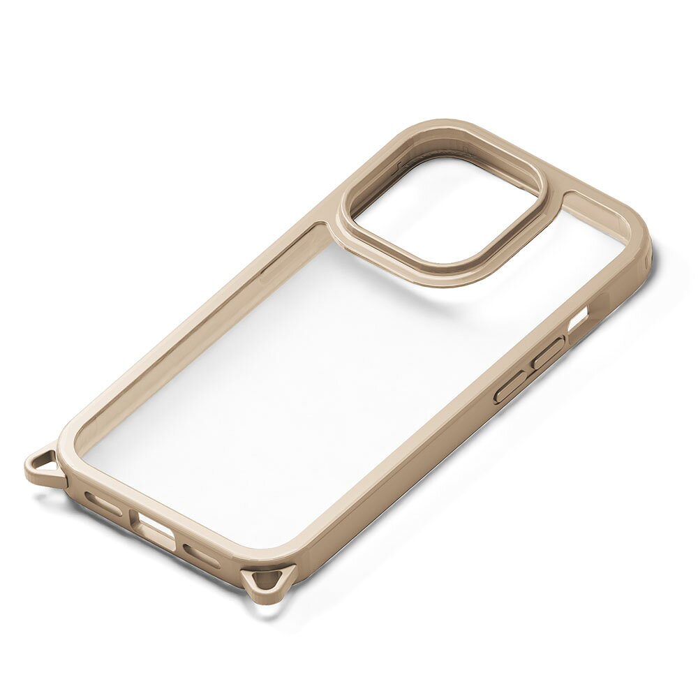 乐天商城 - iPhone15 Pro スマホケース クリアタフケース ベージュ PG-23BPT02BE PGA