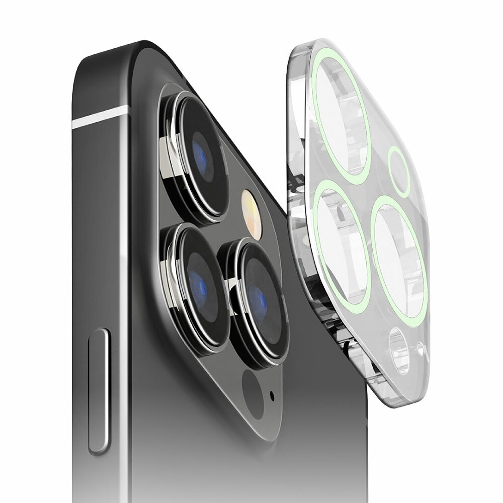 乐天商城 - iPhone15 Pro / iPhone15 Pro Max カメラフルプロテクター 蓄光 PG-23BCLG05WH PGA