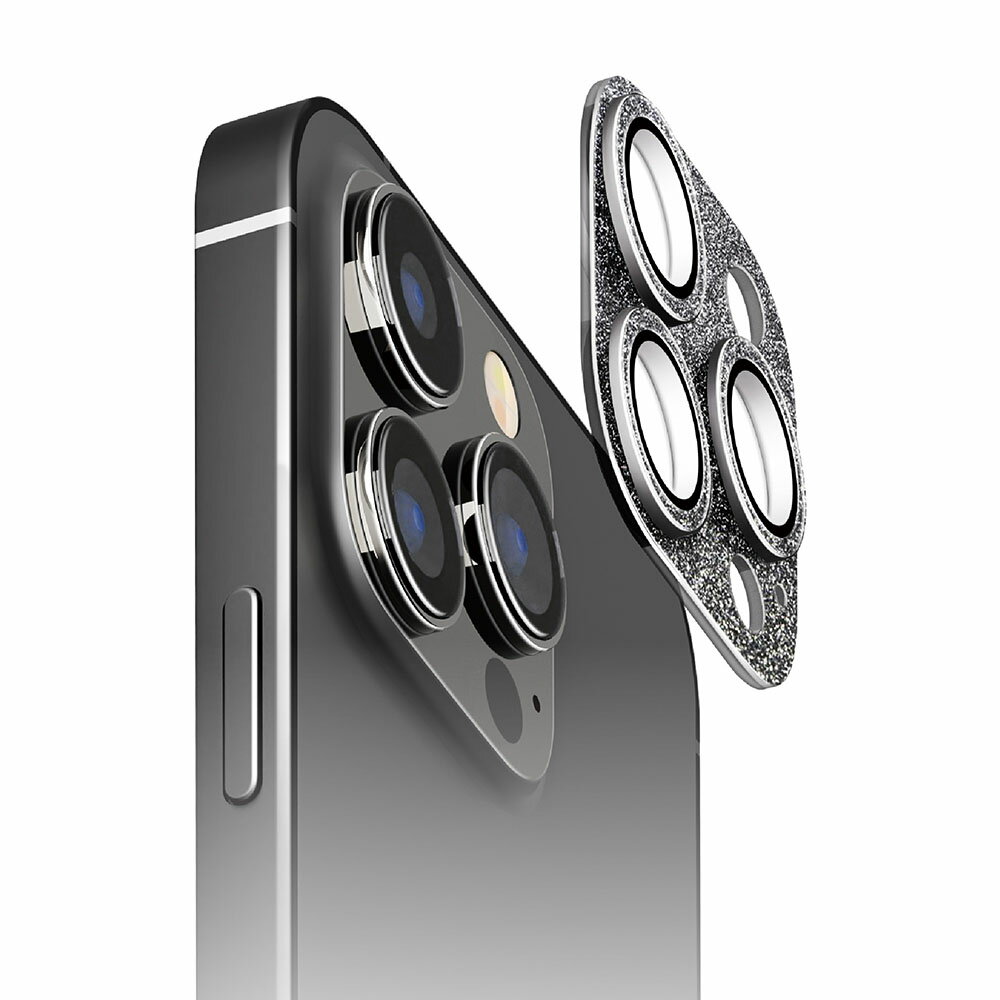乐天商城 - iPhone15 Pro / iPhone15 Pro Max カメラフルプロテクター グリッター ラメブラック PG-23BCLG14BK PGA