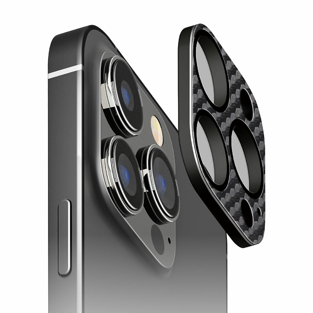 乐天商城 - iPhone15 Pro / iPhone15 Pro Max カメラフルプロテクター PVCレザー カーボン調ブラック PG-23BCLG22BK PGA