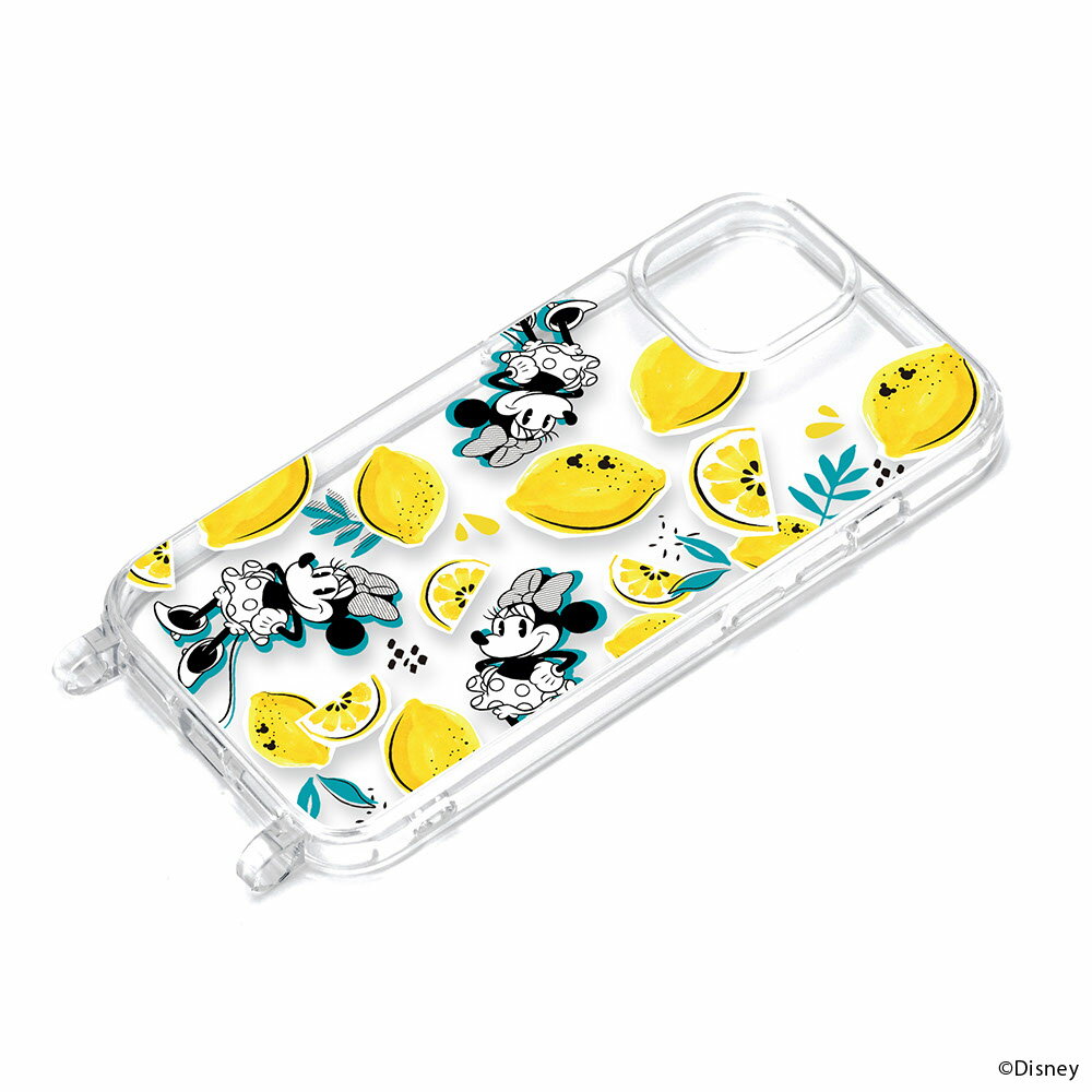 Rakuten - iPhone15 スマホケース ショルダーストラップホール付クリアハイブリッドケース ミニーマウス PG-D23APT16MNE PGA