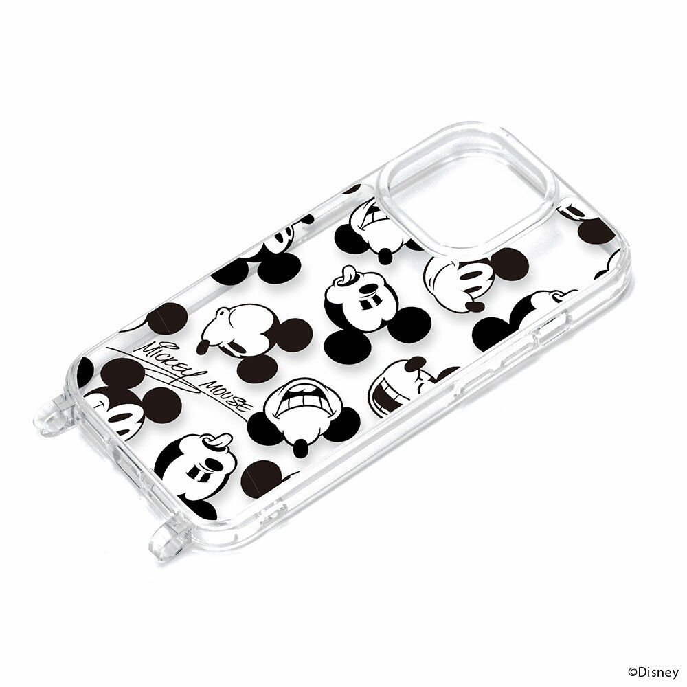 乐天商城 - iPhone15 Pro スマホケース ショルダーストラップホール付クリアハイブリッドケース ミッキーマウス PG-D23BPT15MKY PGA
