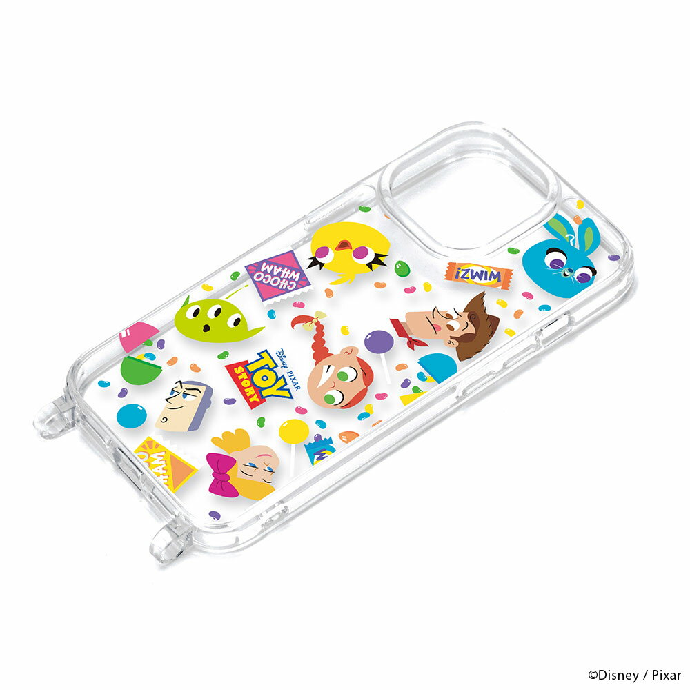 Rakuten - iPhone15 Pro スマホケース ショルダーストラップホール付クリアハイブリッドケース トイ・ストーリー PG-D23BPT18TOY PGA