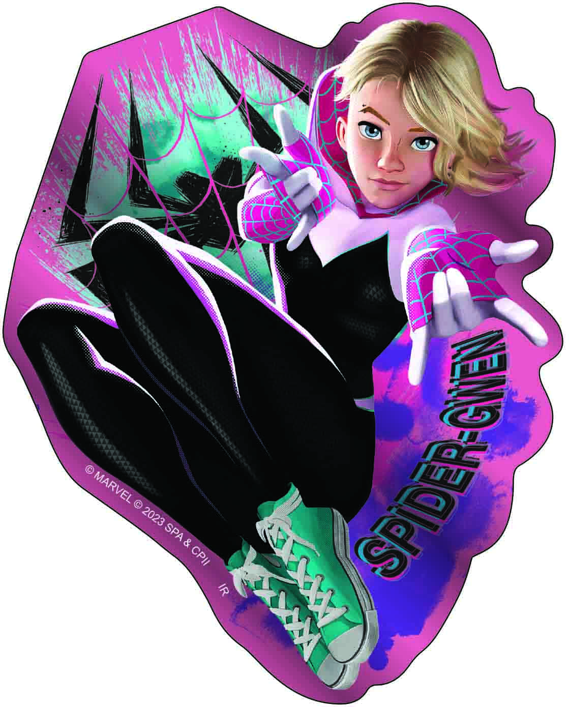 楽天Dtimes StoreMARVEL マーベル スパイダーマン:アクロス・ザ・スパイダーバース メタリックステッカー（GWEN STACY） IS-982 インロック