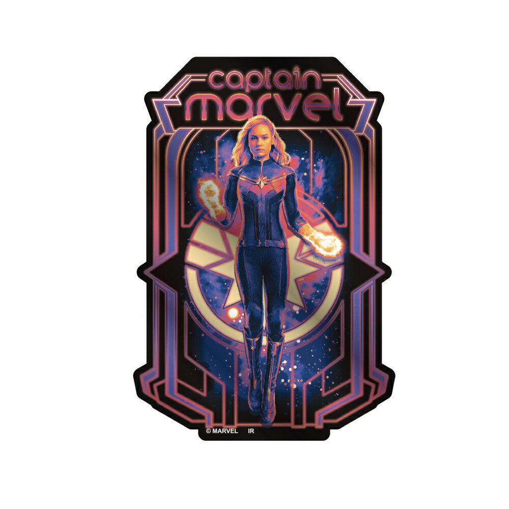 乐天商城 - MARVEL マーベル マーベルズ メタリックステッカー(CAPTAIN MARVEL) IS-989 インロック