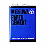 マラソン中pt2倍【あす楽】ミツワ ペーパーセメント Wコート 両面塗り 4L（3800ml） 送料無料 福岡工業 MITSUWA 10缶 缶入 青缶 ゴムのり ゴム糊 ノリ のり 液状 液体 糊 接着 接着剤 補充用