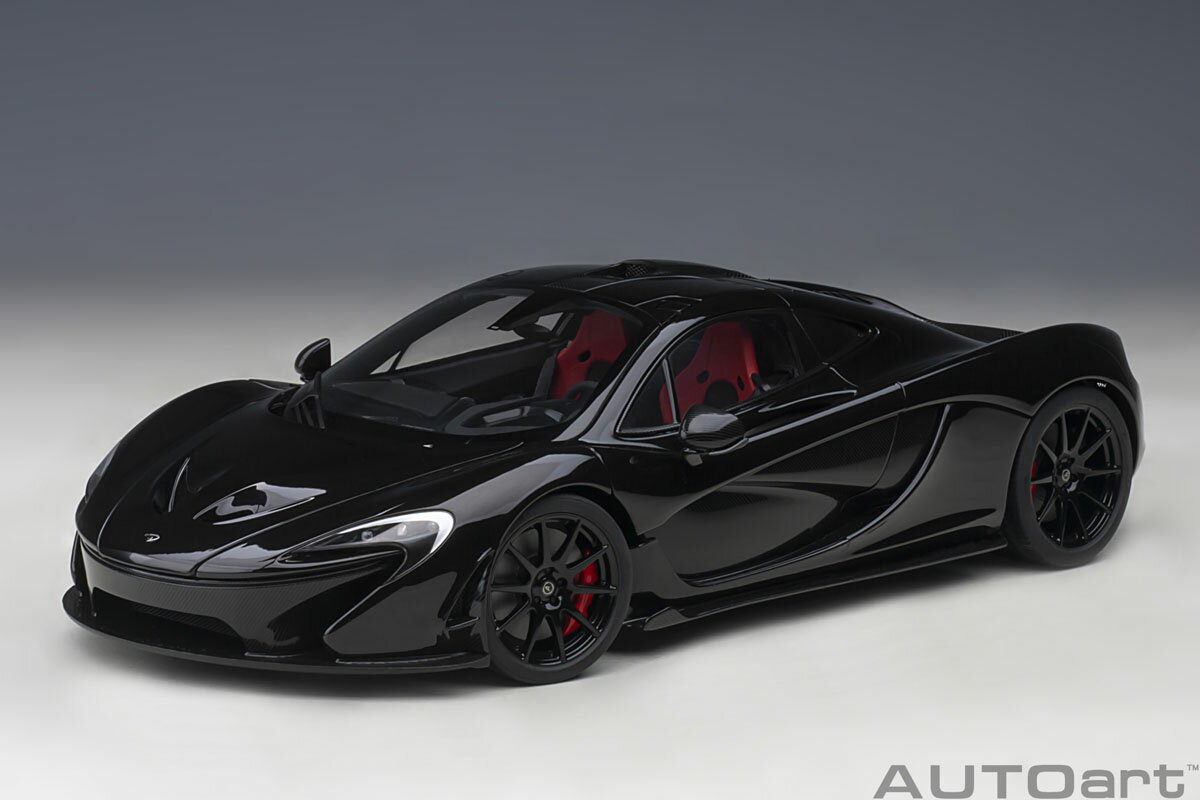 AUTOart オートアート 1/18 ミニカー コンポジットダイキャストモデル 2013年モデル マクラーレン Mclaren P1 メタリックブラック・レッド＆ブラックシート