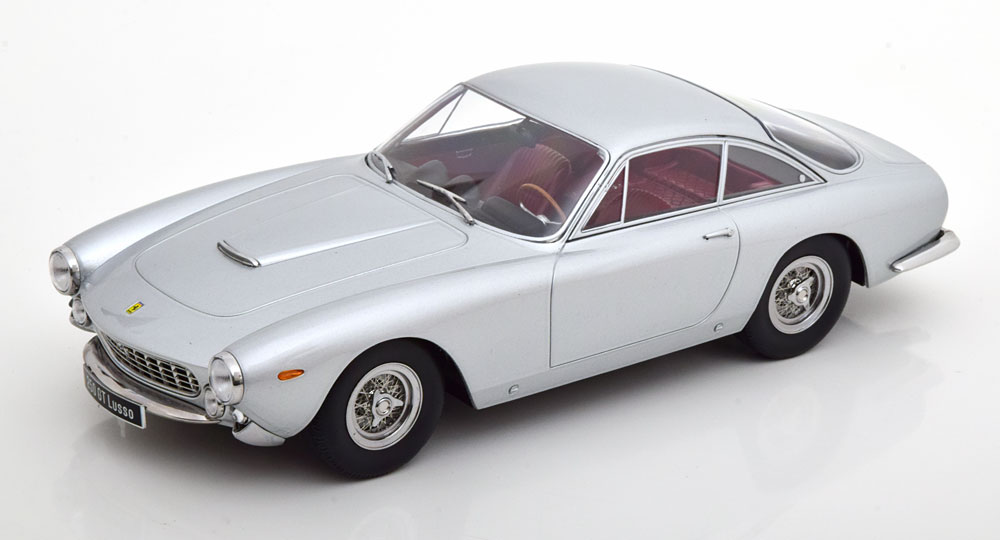 KK Scale 1/18 ミニカー ダイキャストモデル 1962年モデル フェラーリ FERRARI - 250 GT LUSSO 1962 シルバー