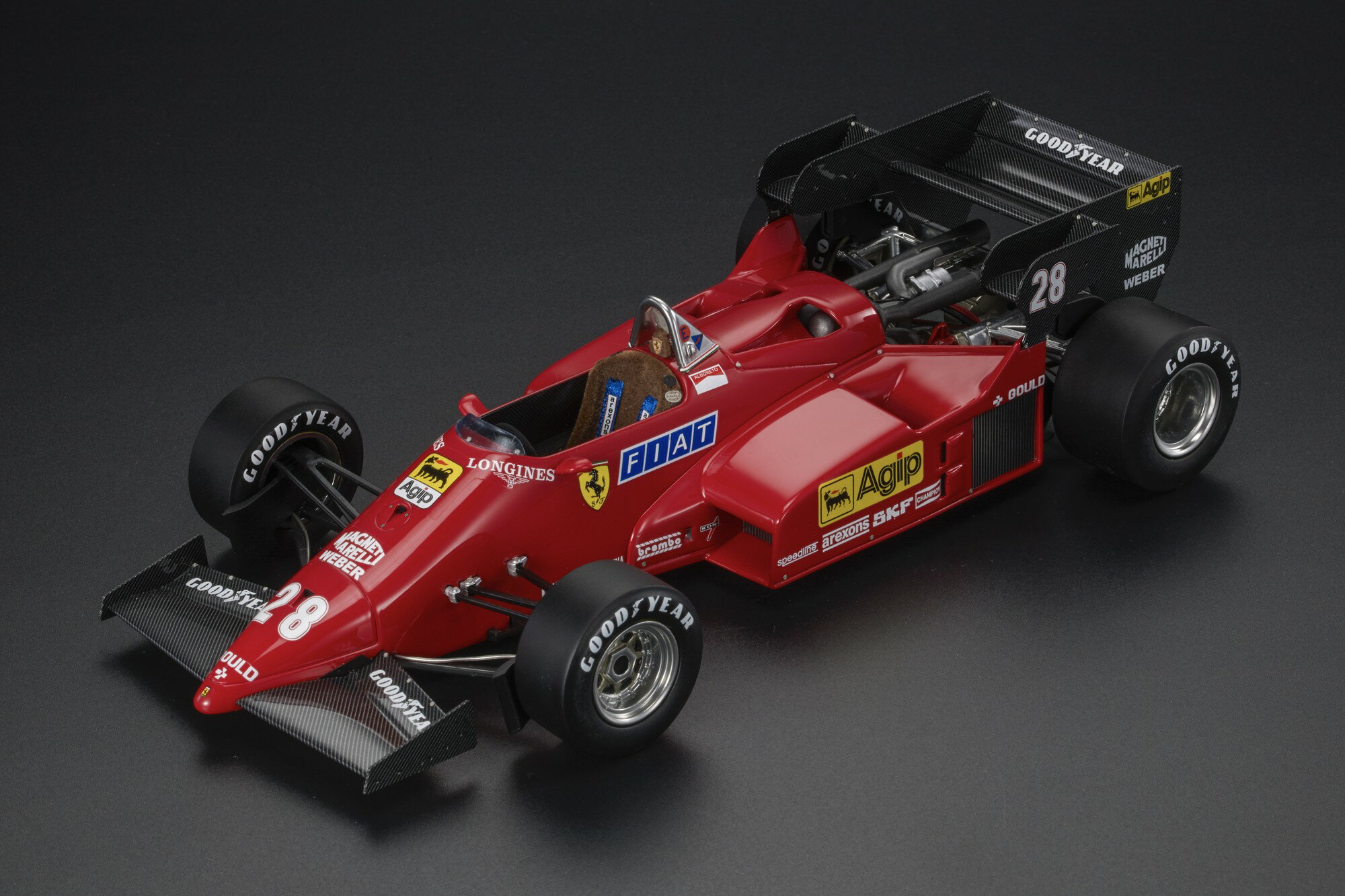 Rakuten - GP Replicas 1/18 ミニカー レジン プロポーションモデル 1984年イタリアGP フェラーリ FERRARI - F1 126C4M No.28 MONZA ITALY GP 1984 RENE ARNOUX