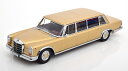 KK Scale 1/18 ミニカー ダイキャストモデル 1964年モデル メルセデスベンツ MERCEDES BENZ - S-CLASS 600 LWB (Long Wheelbase) PULLMAN (W100) 1964 ゴールドメタリック