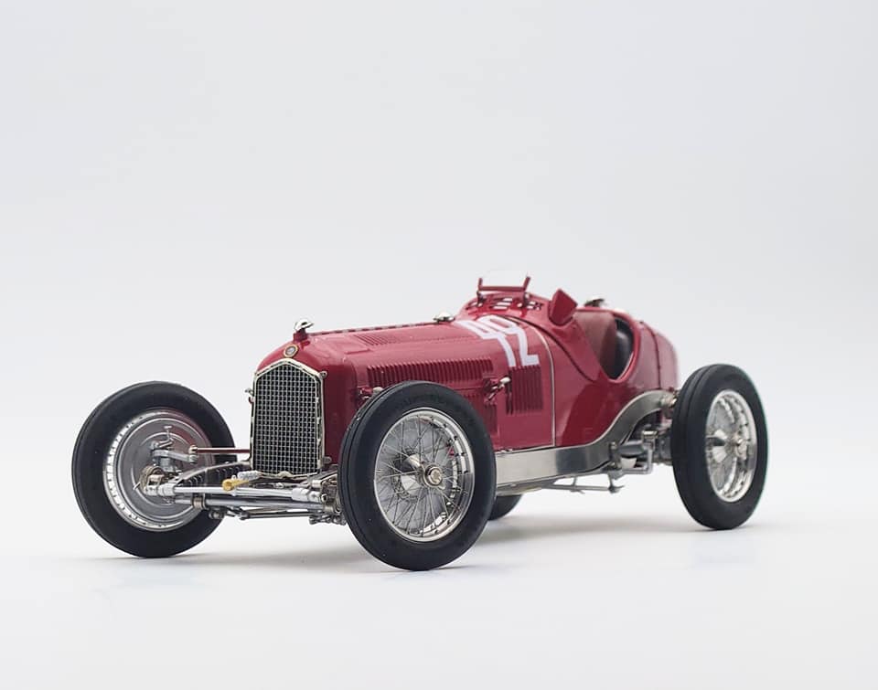 CMC 1/18 ミニカー ダイキャストモデル 1933年マルセイユGP 優勝モデル アルファロメオ ALFA ROMEO - F1 P3 No.42 WINNER MARSEILLE GP 1933 CHIRON レッド