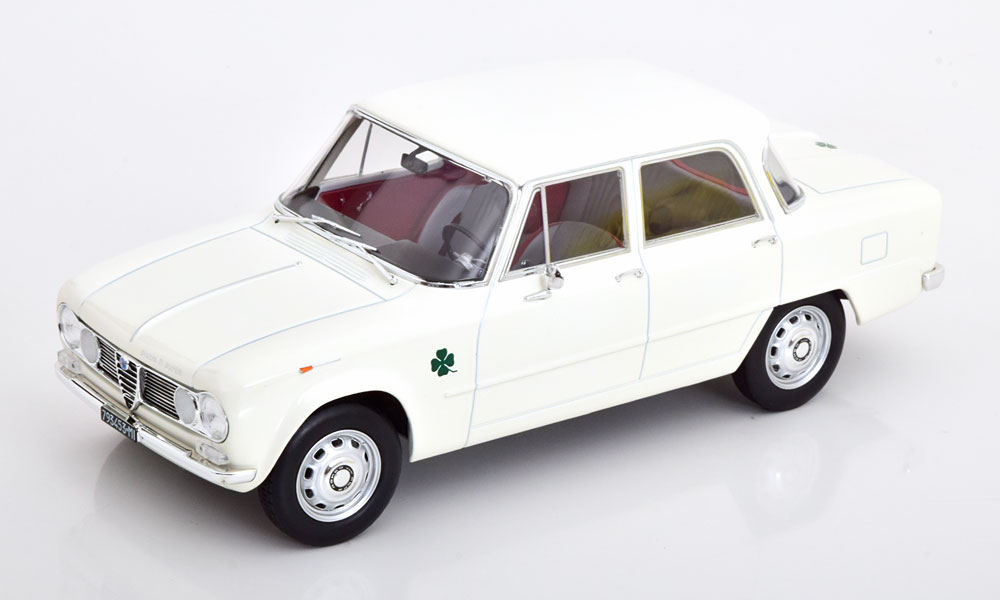 Norev ノレブ 1/18 ミニカー ダイキャストモデル 1963年モデル アルファロメオ ALFA ROMEO - GIULIA Ti SUPER QUADRIFOGLIO VERDE 1963 ホワイト