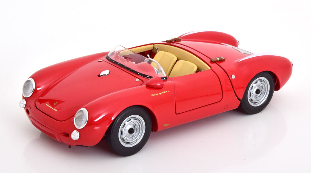 Schuco 1/18 ミニカー ダイキャストモデル 1955年モデル ポルシェ PORSCHE - 550A SPIDER 1955 レッド