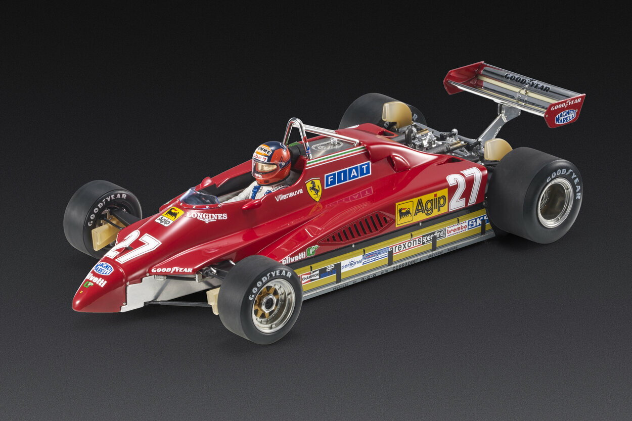 Rakuten - GP Replicas 1/18 ミニカー レジン プロポーションモデル 1982年サンマリノGP 第2位 フェラーリ FERRARI - F1 126 C2 No.27 2nd SAN MARINO GP (with pilot figure ドライバーフィギュア付き) 1982 GILLES VILLENEUVE