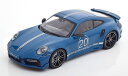 Minichamps ミニチャンプス 1/18 ミニカー ダイキャストモデル 2021年モデル ポルシェ PORSCHE - PORSCHE 911 992 TURBO S COUPE No. 20 SPORT DESIGN 2021 ブルー