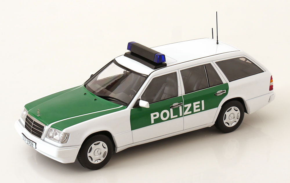 Rakuten - Triple9 1/18 ミニカー レジン・プロポーションモデル 1995年モデル メルセデス ベンツ MERCEDES BENZ - E-CLASS (S124) T-MODEL SW STATION WAGON POLIZEI 1995 警察車両
