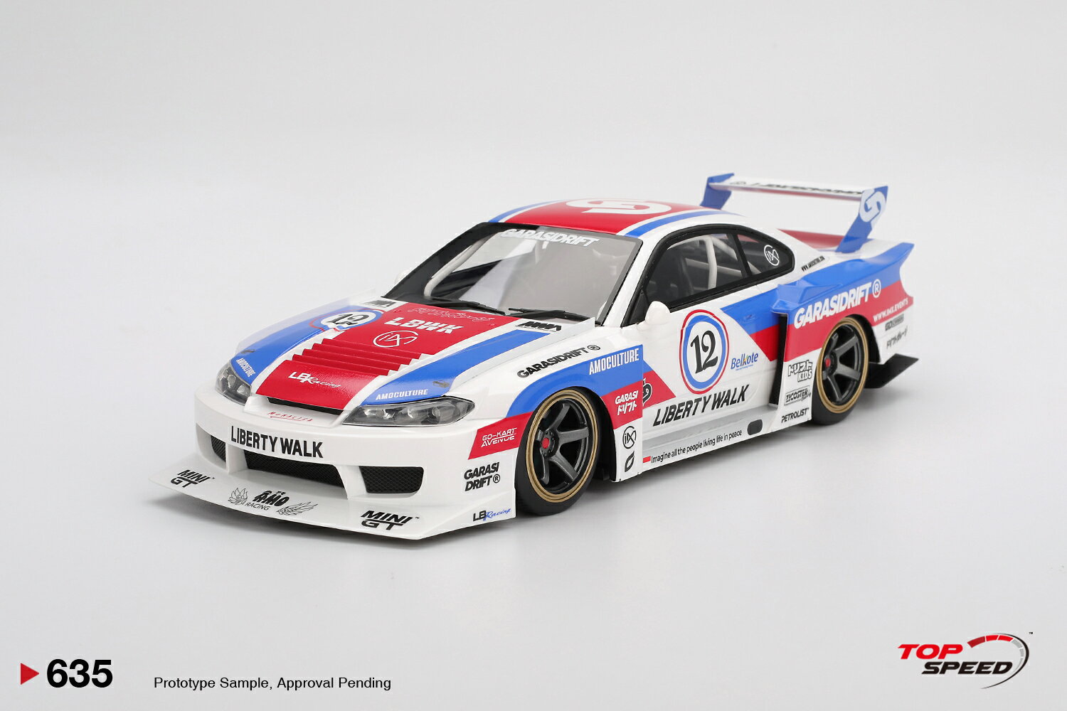 Rakuten - Top Speed 1/18 ミニカー レジン プロポーションモデル 2025年モデル 日産 Nissan LB-Super Silhouette S15 SILVIA GARASIDRIFT x LBWK 2025