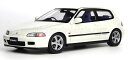 LCD Models 1/18 ミニカー ダイキャストモデル 1993年モデル ホンダ HONDA CIVIC SIR II EG6 VTEC 1993 ホワイト 1/18scale 整備リフト キーホルダー付き