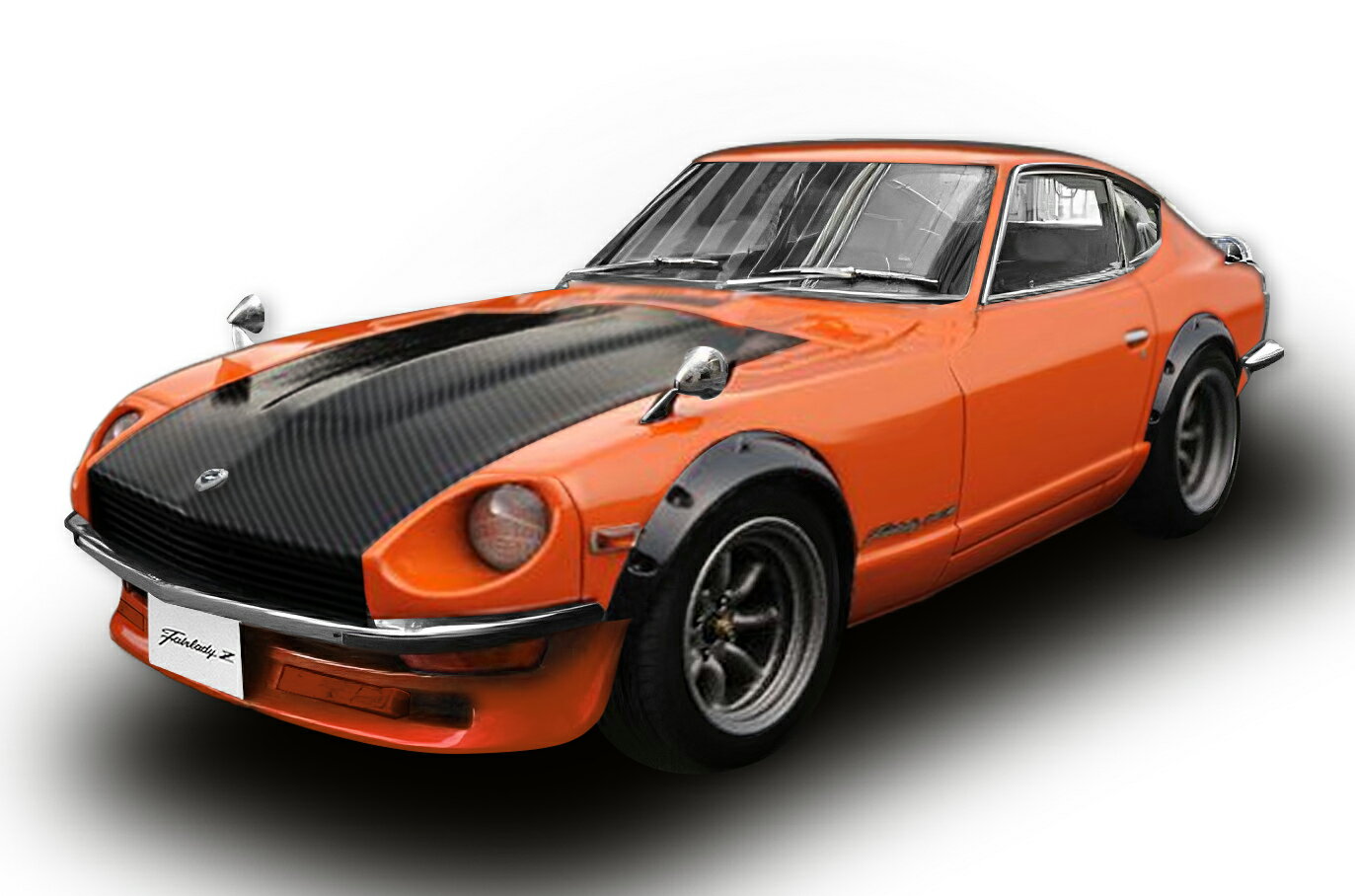 Sun Star サンスター 1/18 ミニカー ダイキャストモデル 1970年モデル 日産 Nissan Fairlady Z (S30) 1970 RHD 右ハンドル仕様 Orange/Carbon bonnet オレンジ カーボンボンネット