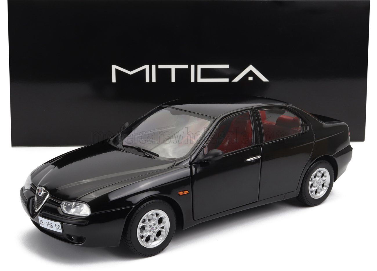 Mitica 1/18 ミニカー ダイキャストモデル 1997年モデル アルファロメオ ALFA ROMEO 156 2.5 V6 24V 1997 RED INTERIOR - BLACK 601 NERO ブラック