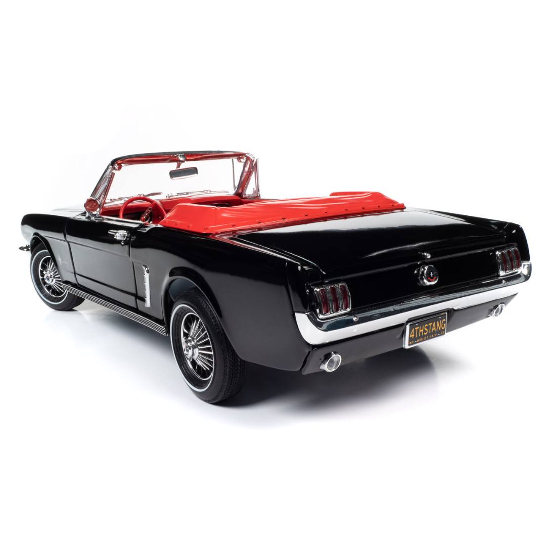 Autoworld オートワールド 1/18 ミニカー ダイキャストモデル 1964.5年モデル フォード マスタング 1964.5 FORD MUSTANG CONVERTIBLE Gloss Black ブラック 2