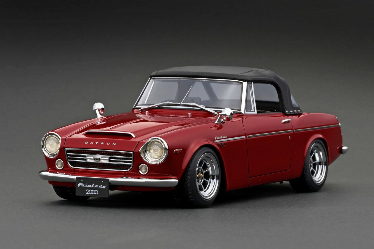 Ignition Model イグニッションモデル 1/18 ミニカー レジン プロポーションモデル 1965年モデル 日産 DATSUN Fairlady 2000 (SR311) 1965 ワインレッド