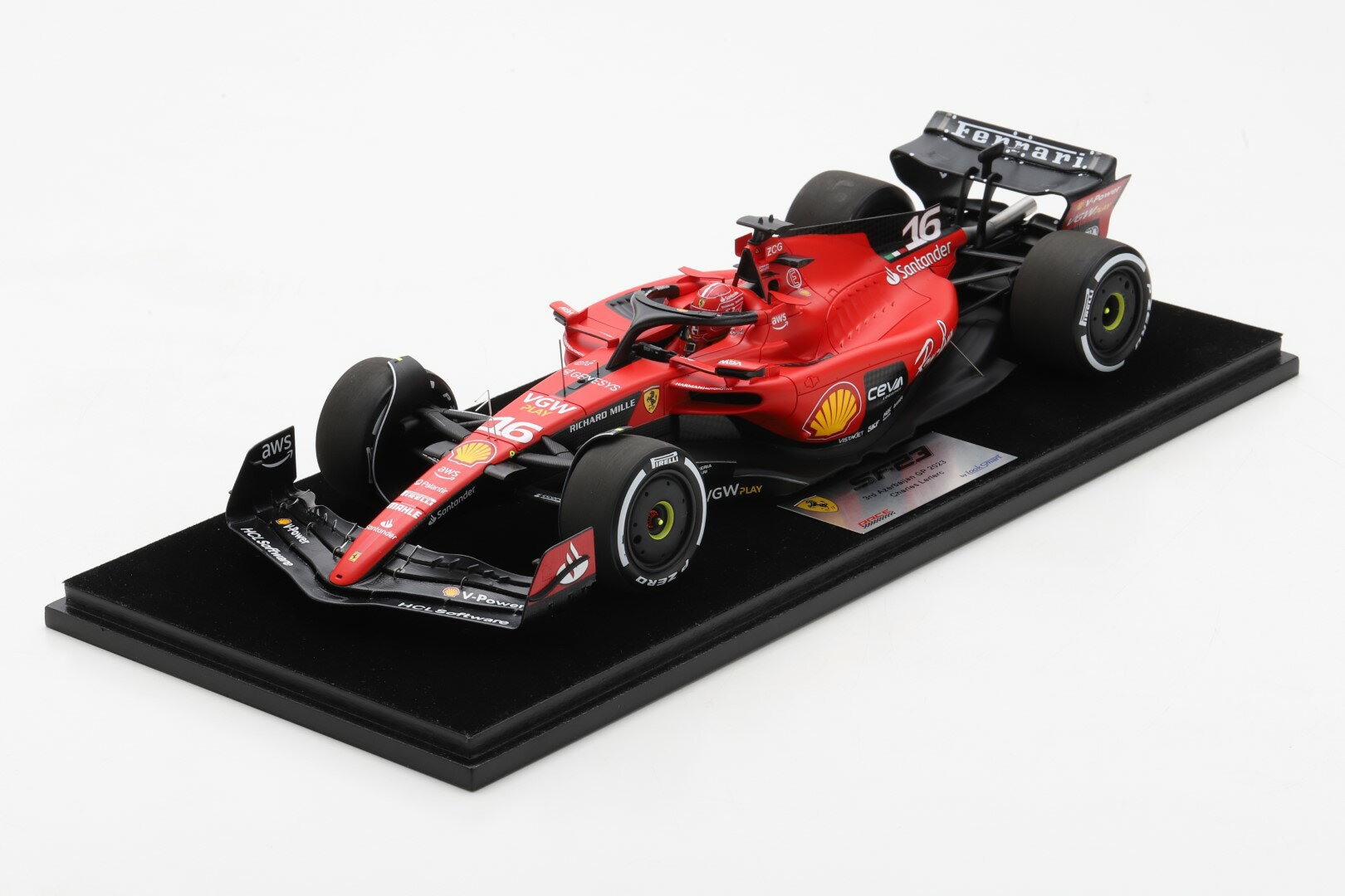 Looksmart 1/18 ミニカー レジン・プロポーションモデル 2023年4月アゼルバイジャンGP 第3位 フェラーリ FERRARI - F1 SF-23 TEAM SCUDERIA FERRARI #16 Charles Leclerc