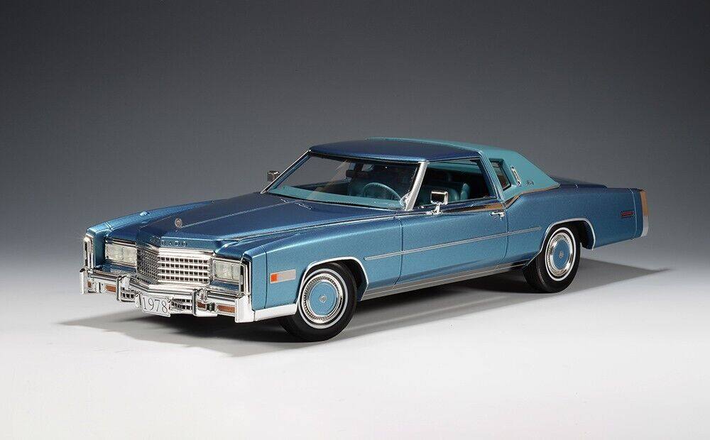 Stamp Models 1/18 ミニカー レジン プロポーションモデル 1978年モデル キャディラック CADILLAC ELDORADO BIARRITZ 1978 - MEDITERRANEAN BLUE MET ブルーメタリック