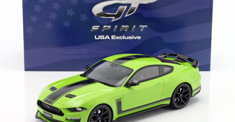 GT Spirit 1/18 ミニカー レジン プロポーションモデル 2020年モデル フォード マスタング 2020 FORD MUSTANG R-SPEC - RHD Grabber Lime ライムグリーン