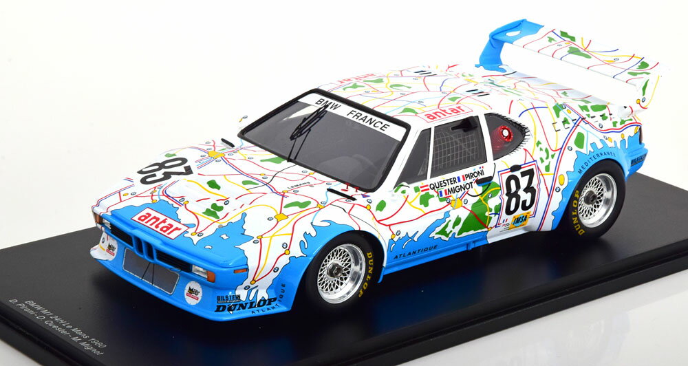 Spark 1/18 ミニカー レジン プロポーションモデル 1980年ルマン24時間 BMW - M1 M88 3.5L TEAM BMW FRANCE No.83 24h LE MANS 1980 D.PIRONI - D.QUESTER - M.MIGNOT