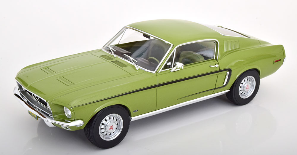 Norev ノレヴ 1/12 ミニカー ダイキャストモデル 1968年モデル フォード FORD USA - MUSTANG FASTBACK GT COUPE 1968 グリーン