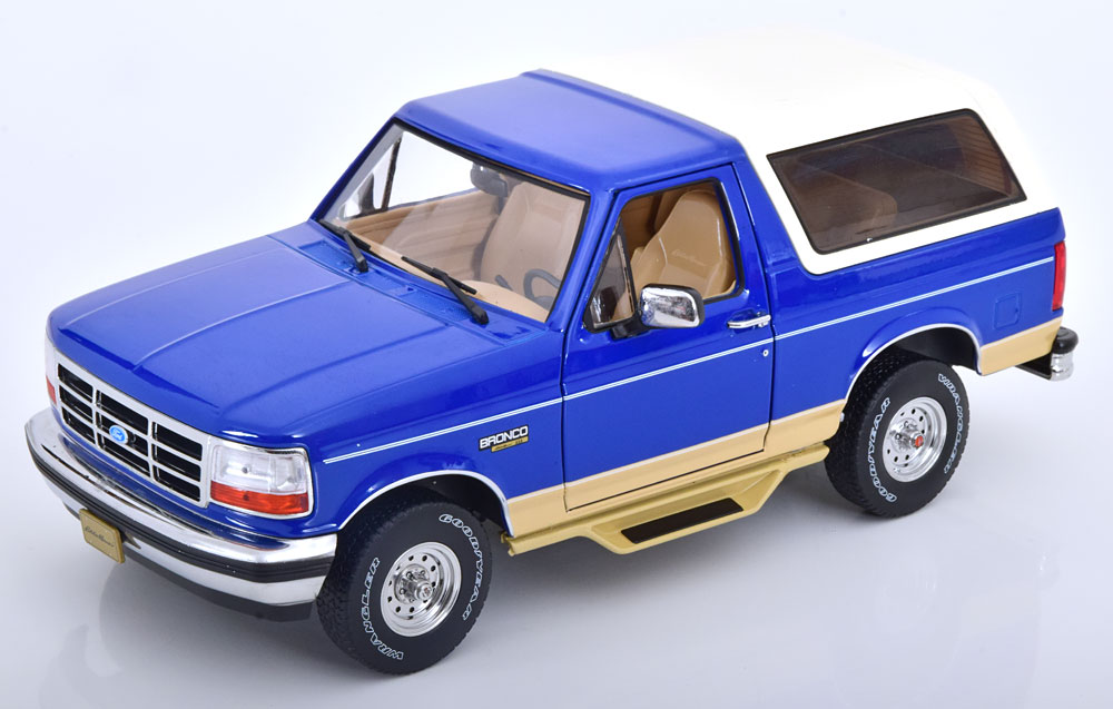 Rakuten - Greenlight グリーンライト 1/18 ミニカー ダイキャストモデル 1996年モデル フォード Ford Bronco - Eddie Bauer Edition 1996 Royal Blue and Tucson Bronze ブルー