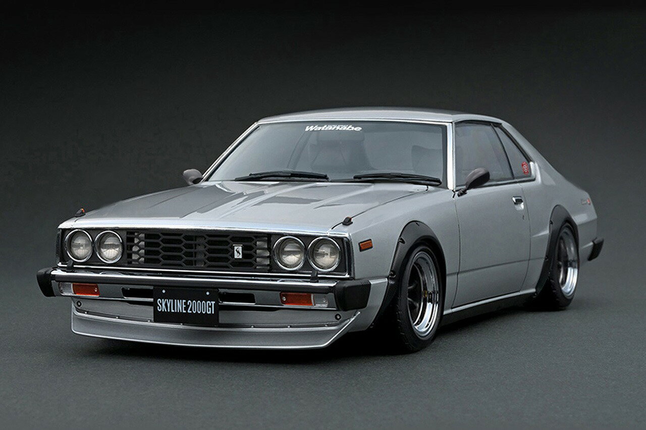 Ignition Model イグニッションモデル 1/18 ミニカー レジン プロポーションモデル 1980年モデル 日産 Nissan Skyline 2000 GT-ES (C210) シルバー